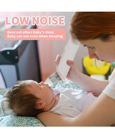 Rechargeable Electric Baby Nasal Aspirator | Nose Sucker & Cleaner with 2 Nozzle Sizes | Adjustable Suction Levels | for Newborns & Toddlers (Pink) - Buy Online on GoSupps.com