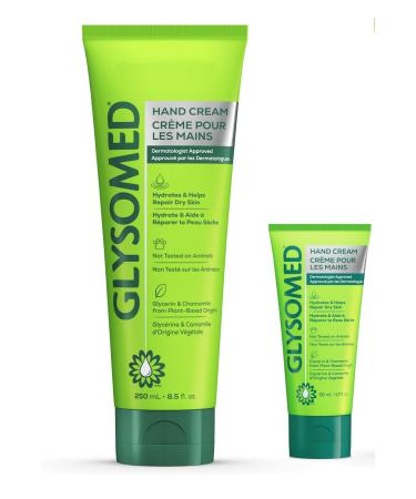 Glysomed Hand Cream Mix Pack (1 x Large Tube 250mL / 8.5 fl oz and 1 x Mini Travel Size Tube 50mL / 1.7 fl oz) by Glysomed
