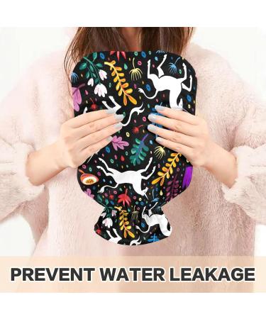 Naanle Unicorn Flowers Heat Bottle - 1L Transparent Hot Water Bottle for Warm & Cold Therapy | Ideal for Pain Relief & Cozy Comfort - Buy Online on GoSupps.com