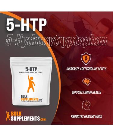 5-HTP Powder - 200mg Serotonin Mood Boosting Supplement - Neurotransmitter Support - 25g - Buy Online on GoSupps.com