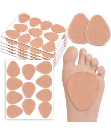 Shynek 55Pcs Metatarsal Foot Pads for Women and Men Felt Ball of Foot Cushion Adhesive Neuroma Pads for Feet Soft Forefoot Cushion Pads and Sole Support Pain Lessen (Skin Color)