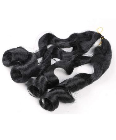 Bouncy French Curles Braiding Hair 9 Pack 22 Inch Synthetic Extensions - Pre-Stretched Wavy Hair - Premium Quality (1B) - Buy Online on GoSupps.com