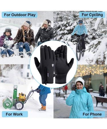 GORELOX Winter Gloves - Unisex Cold Weather Thermal Glove for Cycling, Running, Driving - Windproof, Water Resistant, Touch Screen Compatible - Black (Large) - Buy Online on GoSupps.com