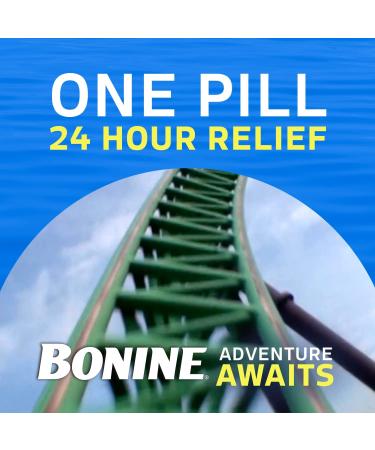 Bonine Motion Sickness Relief Tablets - 25mg Meclizine - Non-Drowsy - Raspberry Flavor - 16ct + 12ct Chewables - Buy Online on GoSupps.com