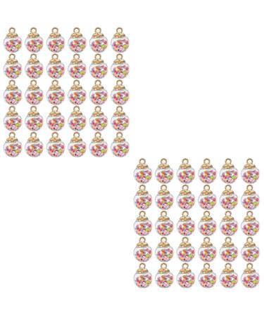 Ultechnovo 60 STK Mini sequin ball glittering ball Christmas ball decoration stars sequin balls holiday tree hanging ball miniature messages bottle trailer sensitive plastic 2.1x1.5cmx2pcs coloredx2st