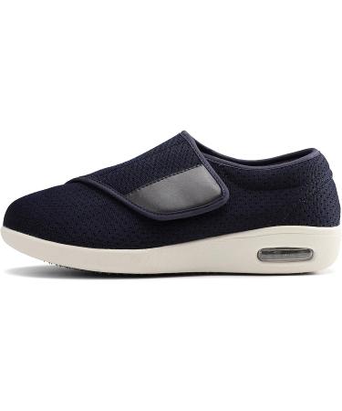 Men's Diabetic Shoe - Wide Width Air Cushion Sneakers for Arthritis, Edema, Plantar Fasciitis - Navy - Size 9 Wide - Buy Online on GoSupps.com