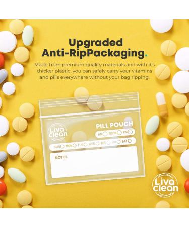 125 Pack Pill Pouches for Medicine Travel - Upgraded Thickness Pill Bags for Daily Medication Organizer - Small Pills 3x2.8 Inch - Buy Online on GoSupps.com