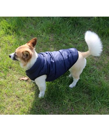 Warm Fleece-Lined Dog Jacket - Windproof Medium Vest for Winter | Joydaog - Soft & Cozy in Blue - Buy Online on GoSupps.com