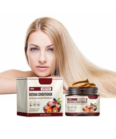 Hair Butter with 100% Pure Raw Batana Oil atural Batana Oil from Honduras Conditioner for Damaged Hair Enhances Hair & Skin Radiance Prevent Hair Loss for Men & Women 120G