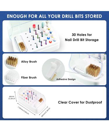 21-Part Nail Cutter Bit Set with Holder - Diamond & Ceramic Nail Files for Manicure Pedicure & Home Salon | Hard Metal Remover Bits - Buy Online on GoSupps.com