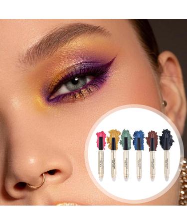 Dual Eyeshadow Stick 2 in 1 Eyeshadow Stick Makeup 6 Colors Waterproof Long Lasting Cream Eye Shadow Pencil Makeup Eye Shadow Highlighter Stick for Women Girls C(13# 18#) - Buy Online on GoSupps.com