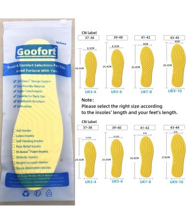 Goofort Orthotic Gel Insoles for Posture Correction and Foot Support - Gray, High Arch, Overpronation, Plantar Fasciitis - Women/ Men - Size 9-11 - Buy Online on GoSupps.com