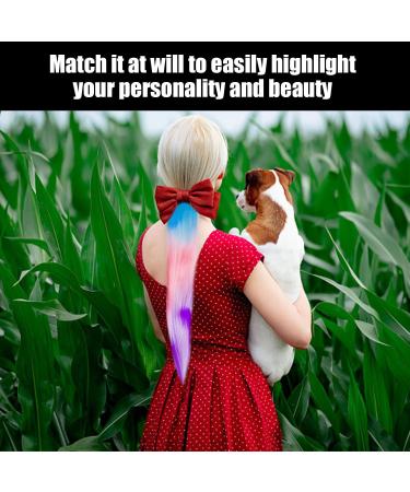 1 Piece Colorful Gradient Ponytail with 1 Piece Anti-Static Steel Comb Colorful Hair Extensions Ponytail Headband Braided Wig Fashionable Women's Wig for Girls Women. - Buy Online on GoSupps.com