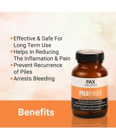 VENTOP Vedic Science Pilesfree Ayurvedic Medicine for Fissures and Piles/Babasir/Hemorrhoids/Itching Veg Plant Base - 60 Capsules - Buy Online on GoSupps.com