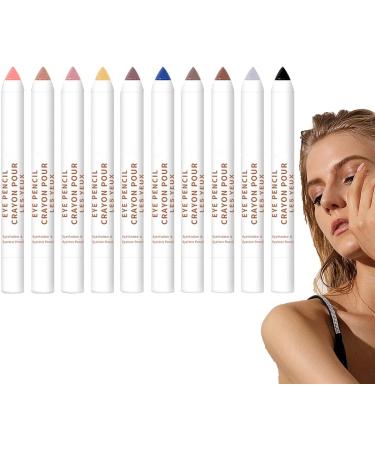 Eyeshadow Stick Set Soft Matte Shimmer Eye Shadow Pencil with Creamy - Long Lasting Eye Shadow Highlighter Stick Makeup Pencil for B - Buy Online on GoSupps.com