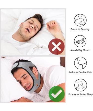Primo Lines Anti Snoring Chin Strap | Adjustable Breathable Sleep Solution | Snore Reducing Aids for Men & Women - Buy Online on GoSupps.com