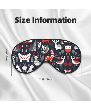 SSIMOO Scandinavian Animals Print Eye Mask - Double-Sided Soft Light Blocking for Better Sleep | International Shipping Available - Buy Online on GoSupps.com