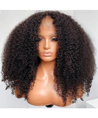 SUNTU 20 Inch Kinky Curly Lace Front Wig | HD Transparent Lace | Pre-Plucked with Baby Hair | Natural Hairline | Afro Human Hair Wig - Buy Online on GoSupps.com