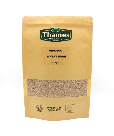 Organic Wheat Bran - No Additives No Preservatives Raw Vegan GMO Free Certified Organic - Perfect for Baking and Adding to Smoothies - Thames Organic 400g 400 g (Pack of 1) - Buy Online on GoSupps.com