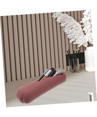 Angoily Portable Makeup Brush Bag | Travel Makeup Tool Holder & Organizer | Cosmetic Brush Storage Pouch | Brown - 21.5x6.5x3.5CM - Buy Online on GoSupps.com