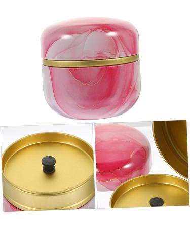 COLLBATH Loose Powder Storage Box Mini Powder Puff Tea Organizer for Tea Bags Coin Box Man Pink Tinplate Face - Buy Online on GoSupps.com