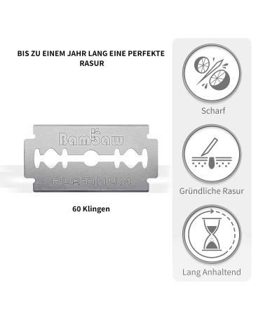 Bambaw 60 Sharp Razor Blades - Swedish Stainless Steel Replacement Blades for Men & Women Razor Planes - International Shipping Available - Buy Online on GoSupps.com