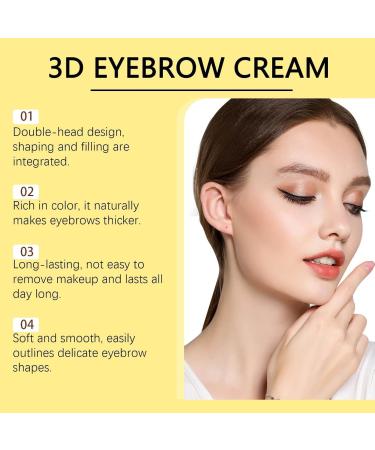 Shaping Long-lasting Color Dual-Ended Eyebrow Tint Cream Waterproof Brow Pencil Natural Fine Stroke Eyebrow Pen (Light Coffe) - Buy Online on GoSupps.com