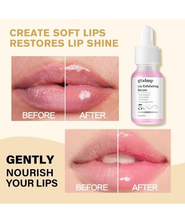 gtalmp PHA 5% Exfoliating Lip Serum - Gentle Overnight Treatment for Dry Flaky Lips Hydrating Lip Exfoliator & Primer for Smoother Softer & Plump-Looking Lips (1) - Buy Online on GoSupps.com