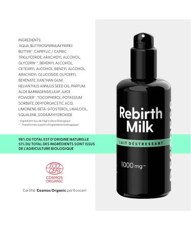 Fedora Crew Rebirth Milk Organic Body Milk Natural Hemp Soothing Antioxidant Made in France 200 ml 1000mg - Buy Online on GoSupps.com
