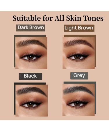 Microblading Eyebrow Pen - 2-in-1 Dual-Ended Brow Pencil for Natural-Looking Brows | Waterproof & Long-Lasting Grey Eyebrow Makeup - Buy Online on GoSupps.com