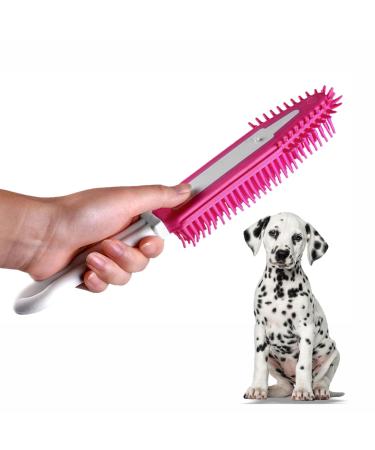 Pet Hair Remover Dual Purpose Rubber Hand Brush Hair Cleaner Fur Lint Removal Reusable Portable Cat And Dog Hair Remover Brush For Cleaning Pet Hair Carpets Corners Stairs Clothes Pet Supplies (PINK) - Buy Online on GoSupps.com