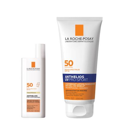 La Roche-Posay Anthelios Sunscreen SPF 40 Ultra-Light Fluid Broad Spectrum SPF 40 Face Sunscreen with Titanium Dioxide Mineral Lightweight & Fast-Absorbing Oil-Free Matte Finish Tinted with UV Pro Sport Sunscreen