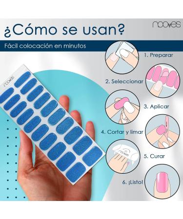  NOOVES NOOVES Nails - Premium Precursed Gel Nail Polish - Sea Water - Blue | Semi-Permanent Gel Nail Strips | Gel Nail Stickers | Gel Nail Stickers - Buy Online on GoSupps.com