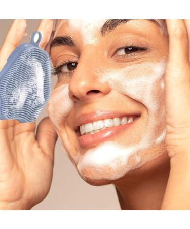 Silicone Face Brush - Silicone Face Scrubber Exfoliator with Handle Facial Cleansing Brush Face Wash Brush Face Exfoliator Brush Silicone Face Scrub for Sensitive Skin Jimii Gray - Buy Online on GoSupps.com