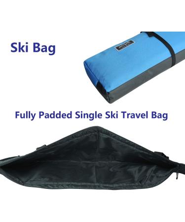 G GATRIAL Snow Padded Ski Bag for Air Travel - Blue-185 | Single Carry Case for Skis, Gear & Accessories - Buy Online on GoSupps.com