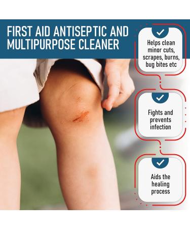 Hydrogen Peroxide 32 oz - First Aid Antiseptic & Multipurpose Cleaner | 3% USP Topical Wash for Cuts Scrapes & Skin Irritations - Ships Internationally - Buy Online on GoSupps.com