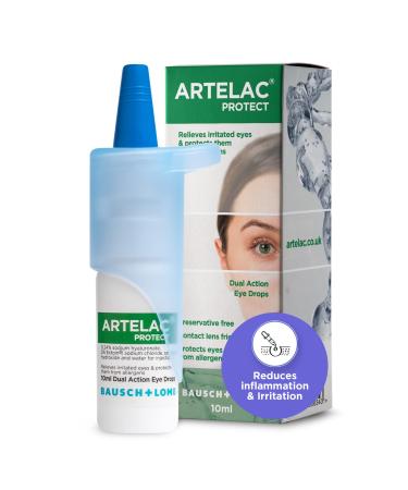 Artelac Allergy Eye Drops Protect Protection Against Allergens and Reduces Eye Inflammation and Irritation Preservative Free Contact Lens Friendly 10ml 10 ml (Pack of 1)