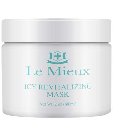 Le Mieux Icy Revitalizing Mask - Cooling Soothing Clay Face Mask with French Green Clay & Amazon White Clay Facial Mask for Oily & Blemish Prone Skin (2 oz / 60 ml)