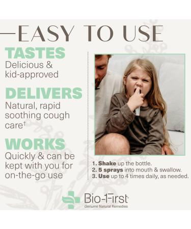 Bio-First Kids Manuka Soother Cough Syrup | Natural & Safe Kids Cough Medicine with Manuka Honey UMF10+ | Immune Support & Decongestant | Gluten Free - 50ml - Buy Online on GoSupps.com