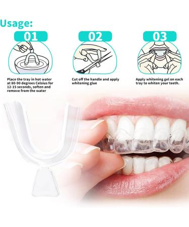 4Pcs Moldable Teeth Whitening Mouth Trays - Dental Oral Care Kit for Teeth Whitening, Bleaching, Grinding & Protection - Buy Online on GoSupps.com