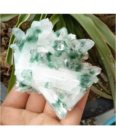 Natural Crystal Rough Natural Beautiful Specter Quartz Crystal Cluster Green Ghost Crystal Stone Cluster Reiki 300-400g Decoration - Buy Online on GoSupps.com