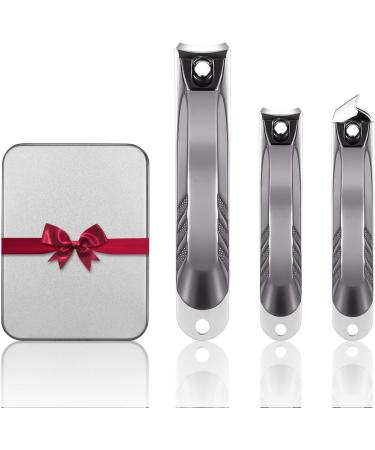 Lophe 3PC Manicure Set - Professional Stainless Steel Nail Clippers & Scissors Kit for Home & Travel | Nail Care for Women Men & Seniors - Buy Online on GoSupps.com