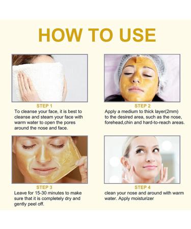 24K Gold Peel Off Face Mask - Anti Aging Lifting Moisturizing & Revitalizing - Reduces Wrinkles & Blackheads - Skin Repair with Vitamin B5 - 120g - Buy Online on GoSupps.com