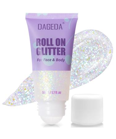 Prreal Holographic Glitter Body Gel 50ml Glitter Face Glitter Festival Accessories Chameleon Color Face Glitter Rave Outfit 04 Dazzle