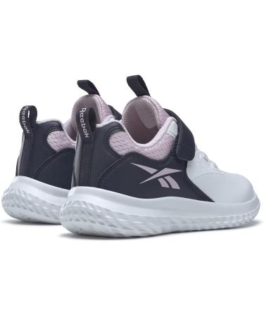 Reebok Girl's Rush Runner 4.0 Alt Sneakers - White/Pink/Navy - Size 2 UK Child - Buy Online on GoSupps.com