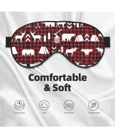 Buy Cow Deer Tree Christmas Print Unisex Sleep Mask | Double-Sided Eye Mask for Sound Sleep & Skin Care - International Shipping - Buy Online on GoSupps.com