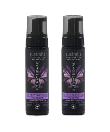 Australis Ultimate Dark Self Tanning Foam 200ml - Olive Skin Tones - Violet Base - Set of 2