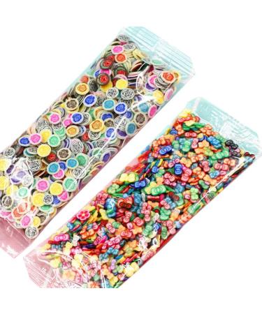 Rongweiwang 1000 Pcs 3D Polymer Clay Nail Slices - Cartoon Flower Fruit Nail Art Decorations for Spring Manicure - Buy Online on GoSupps.com