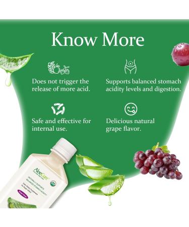 AloeCure Organic Aloe Vera Juice - 3 Bottle Sample Pack - Lemon Grape Natural Flavor - 3x500ml - Buy Online on GoSupps.com