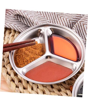 Milisten 3pcs Seasoning Sauce Dishes Stainless Traveling Olive Dipping Dishes Trip Food Sauce Dish Wasabi Mustard Flavor Dish Snack Plates Restaurants Seasoning Bowl Seasoning Dish Grid Mx3pcs Silverx3pcs - Buy Online on GoSupps.com